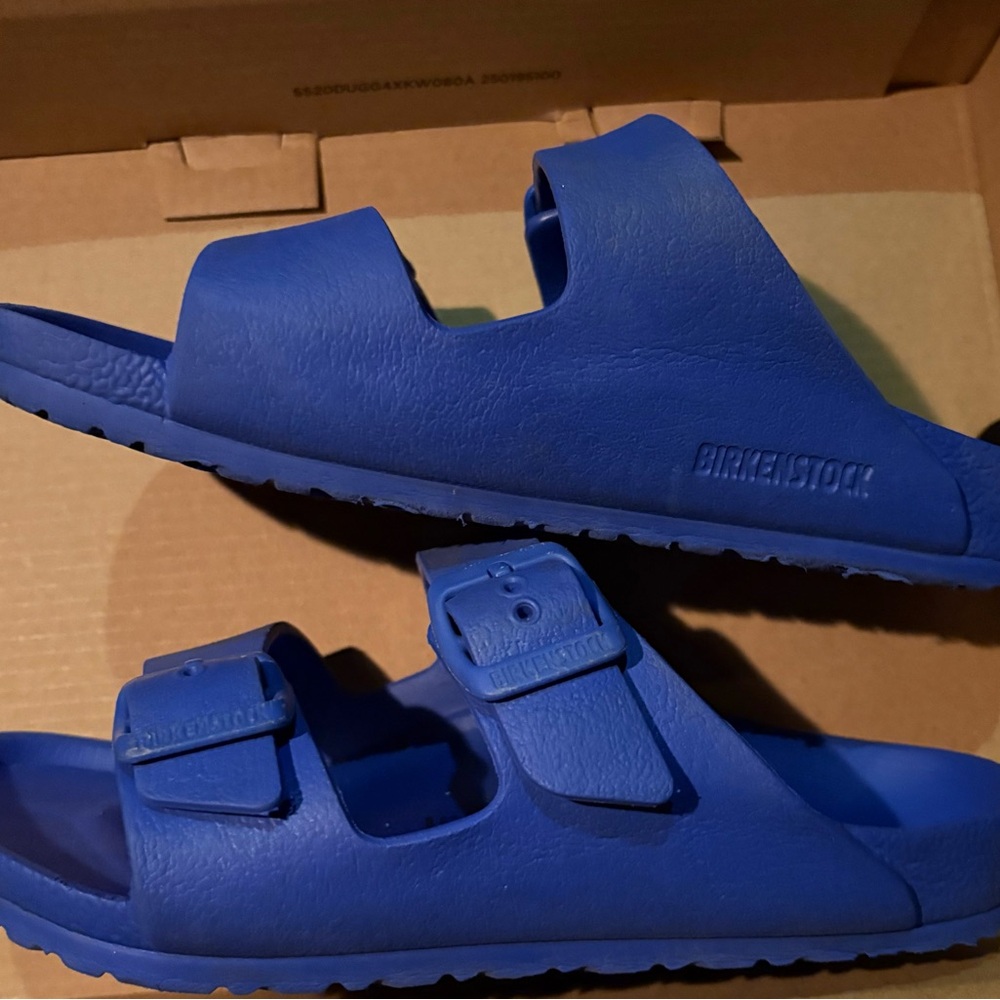 Birkenstock Vibrant Blue Slides